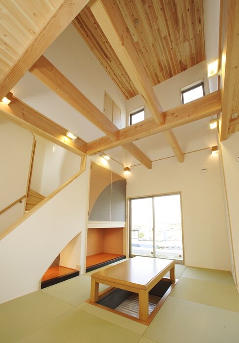 画像3371：【岡垣町】吹き抜けとオープンな階段の注文住宅